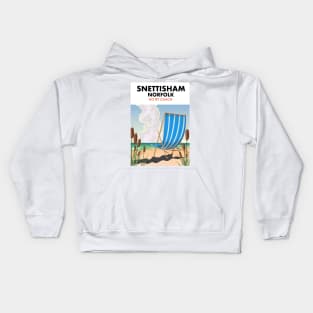 Snettisham Norfolk beach poster Kids Hoodie